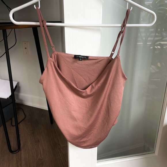 Dynamite Crop Top Tank with Spaghetti Straps - Picture 1 of 2